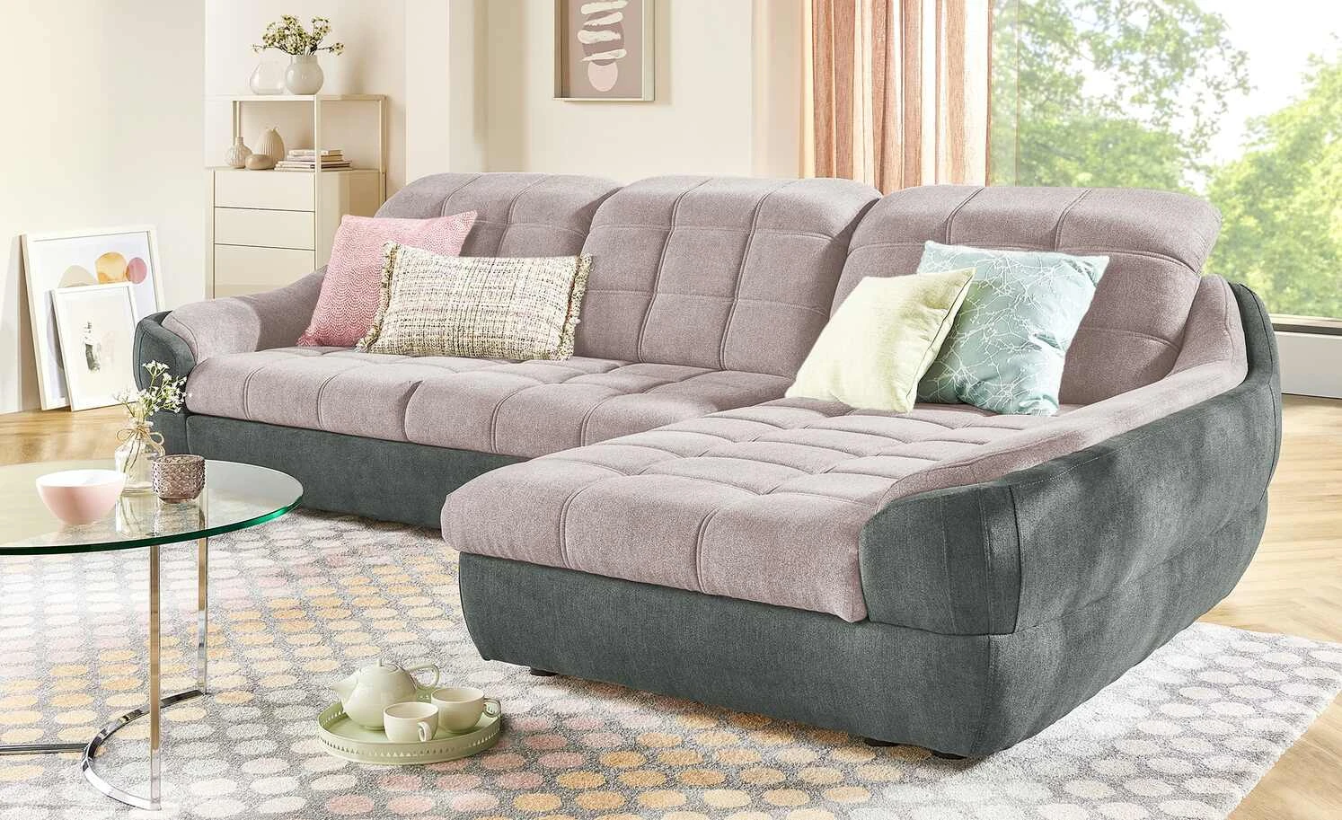switch Ecksofa Infinity | Altrosa (Rosa-Grau) rechts Grundfunktion 3 switch Ecksofa Infinity | Altrosa (Rosa-Grau) rechts Grundfunktion