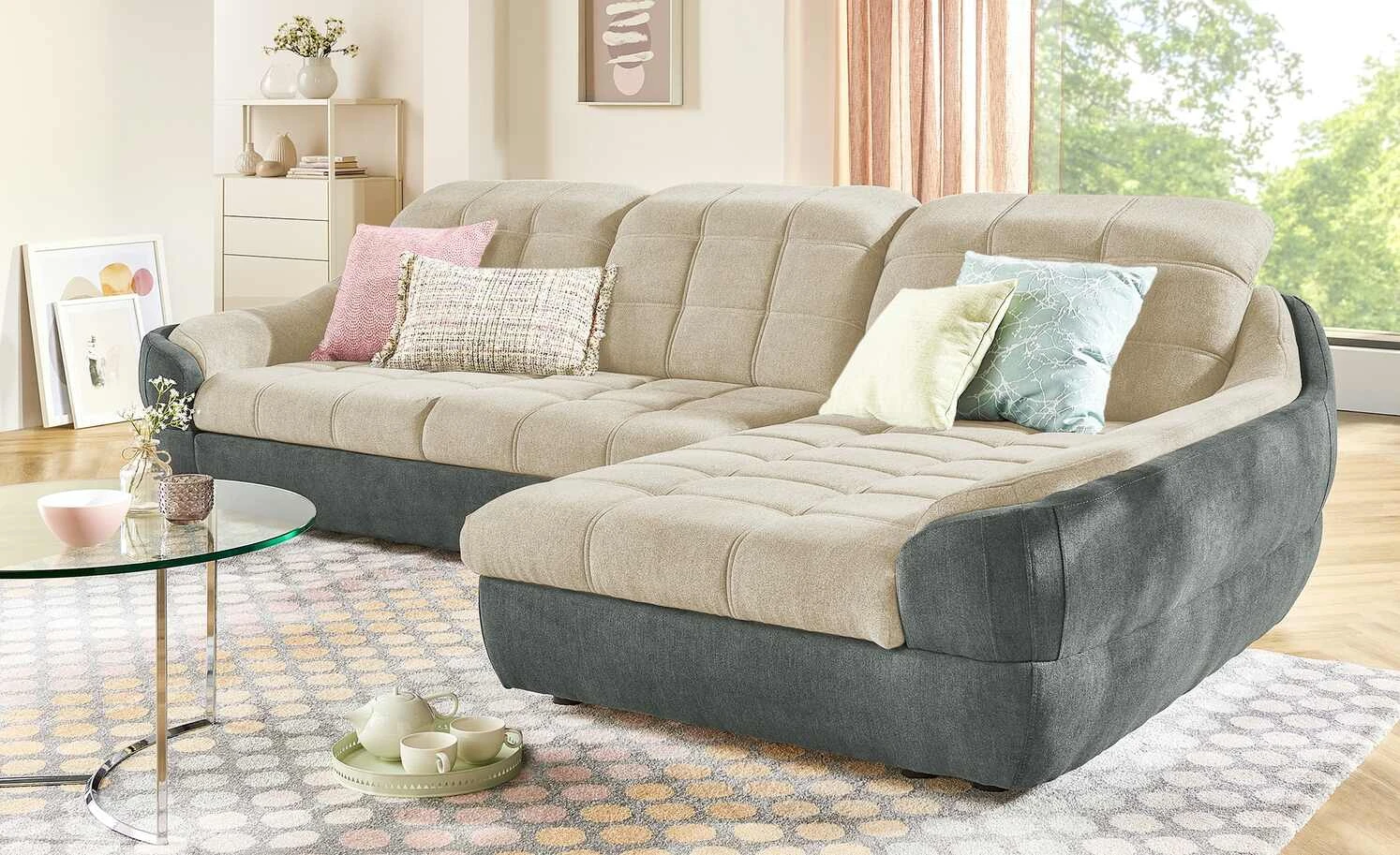 switch Ecksofa Infinity | Cappuccino (Hellbraun) rechts Grundfunktion 3 switch Ecksofa Infinity | Cappuccino (Hellbraun) rechts Grundfunktion