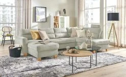 uno Wohnlandschaft mit Schlaffunktion Vito | Grau rechts ohne