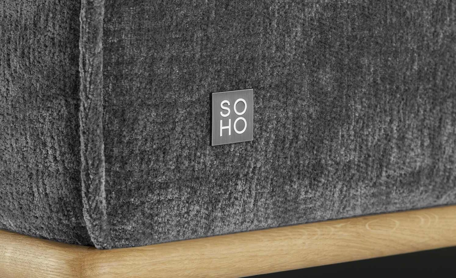 SOHO Sofa, 3-sitzig Piemonte | Grau 5 SOHO Sofa, 3-sitzig Piemonte | Grau – Bild 3