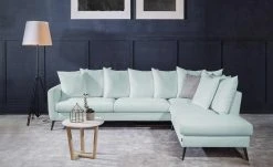 SOHO Ecksofa Salma | Ice (Blau) rechts