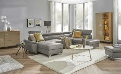 uno Wohnlandschaft Avola | Schlamm (Braun-Grau) rechts Grundfunktion