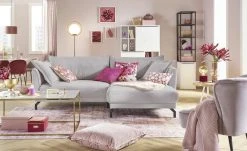 bobb Ecksofa Yolanda | Grau rechts Mikrofaser