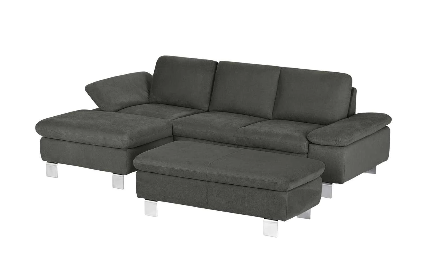 smart Ecksofa Finola | Schwarz Mikrofaser links 6 smart Ecksofa Finola | Schwarz Mikrofaser links – Bild 4