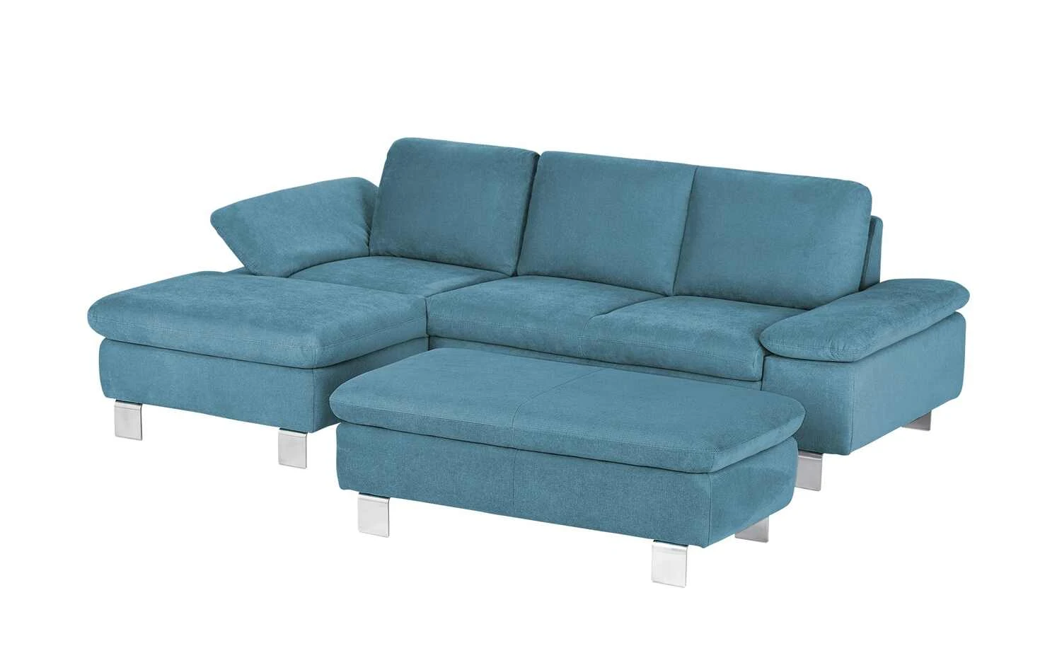 smart Ecksofa Finola | Blau Mikrofaser links 5 smart Ecksofa Finola | Blau Mikrofaser links – Bild 3
