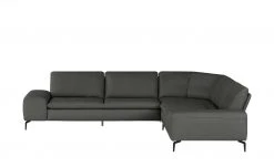 W.SCHILLIG Ecksofa Leder Valentinoo | Graphit 298|cm 298|cm
