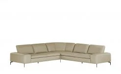 W.SCHILLIG Ecksofa Leder Valentinoo | Stone (Grau - Beige) 298|cm 298|cm -Sofas Verkaufsladen 29406252 13 202208291243