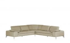 W.SCHILLIG Ecksofa Leder Valentinoo | Stone (Grau - Beige) 298|cm 298|cm -Sofas Verkaufsladen 29406252 15 202208291243