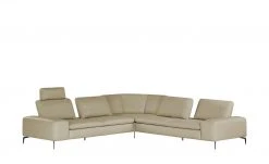 W.SCHILLIG Ecksofa Leder Valentinoo | Stone (Grau - Beige) 298|cm 298|cm -Sofas Verkaufsladen 29406252 17 202208291243
