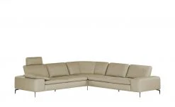 W.SCHILLIG Ecksofa Leder Valentinoo | Stone (Grau - Beige) 298|cm 298|cm -Sofas Verkaufsladen 29406252 18 202208291243