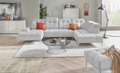 switch Wohnlandschaft Grenada | Silbergrau rechts