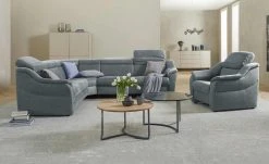 himolla Ecksofa 9707 | Navy (Blau-Schwarz) links Grundfunktion