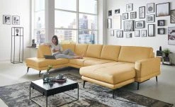 meinSofa Wohnlandschaft Mike | Vanilla (Gelb) links ohne