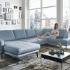 meinSofa Wohnlandschaft Mike | Denim (Blau) rechts ohne