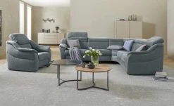 himolla Ecksofa 9707 | Navy (Blau-Schwarz) rechts Grundfunktion