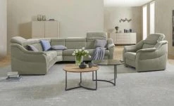 himolla Ecksofa 9707 | Asche (Hellgrau) links Grundfunktion