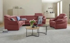 himolla Ecksofa 9707 | Burgund (Dunkelrot-Violett) links Grundfunktion