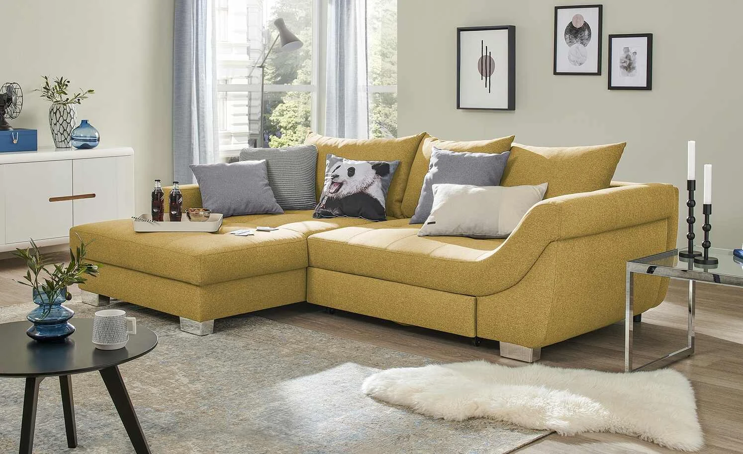 bobb Ecksofa Melody | Curry (Gelb) Webstoff links 3 bobb Ecksofa Melody | Curry (Gelb) Webstoff links